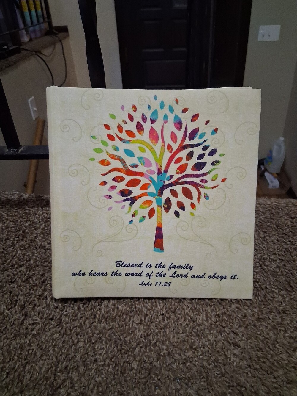Blessed Is The Family Photo Album, holds 150, 4x6 photos, personalization room